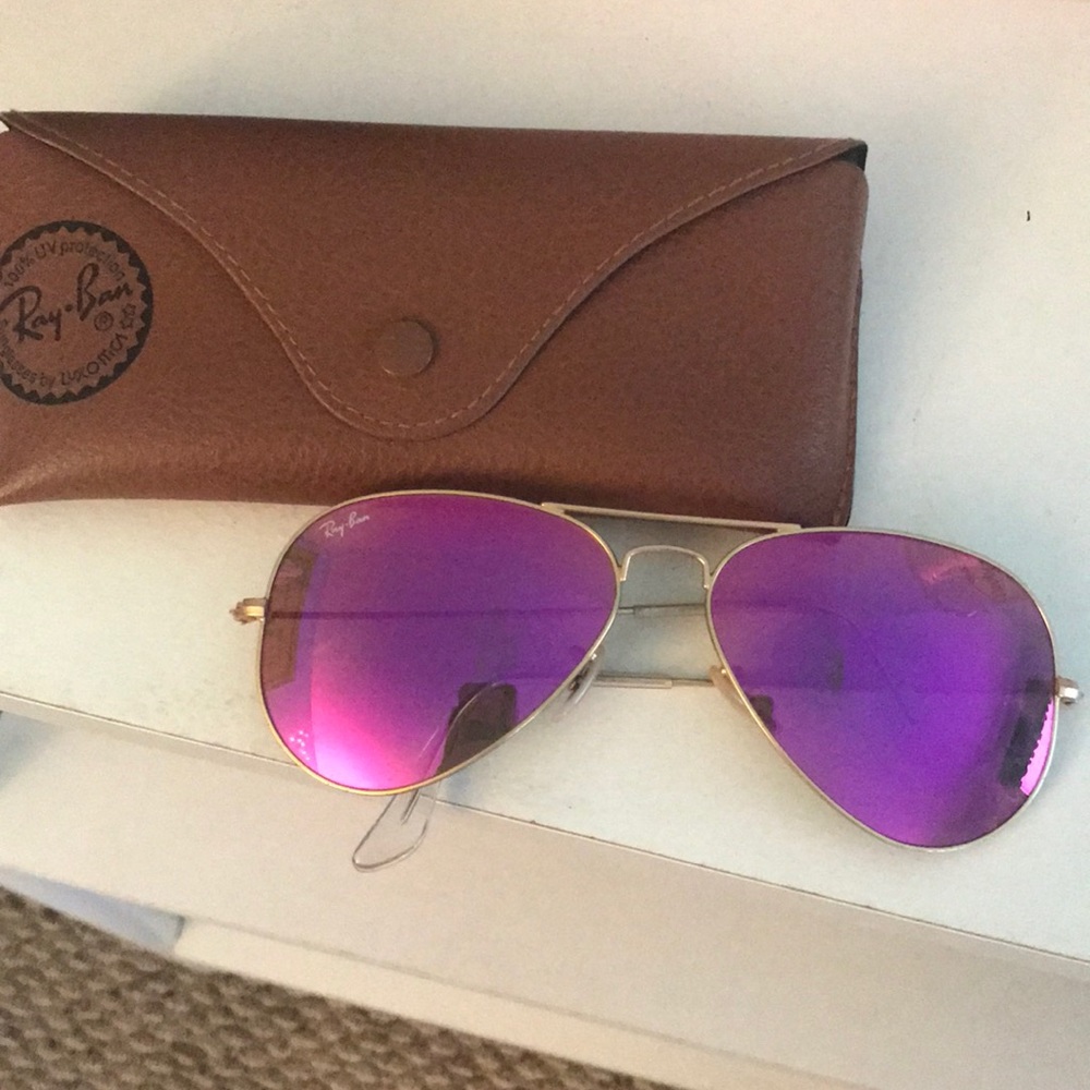 Pink Aviator Ray Ban Sunglasses